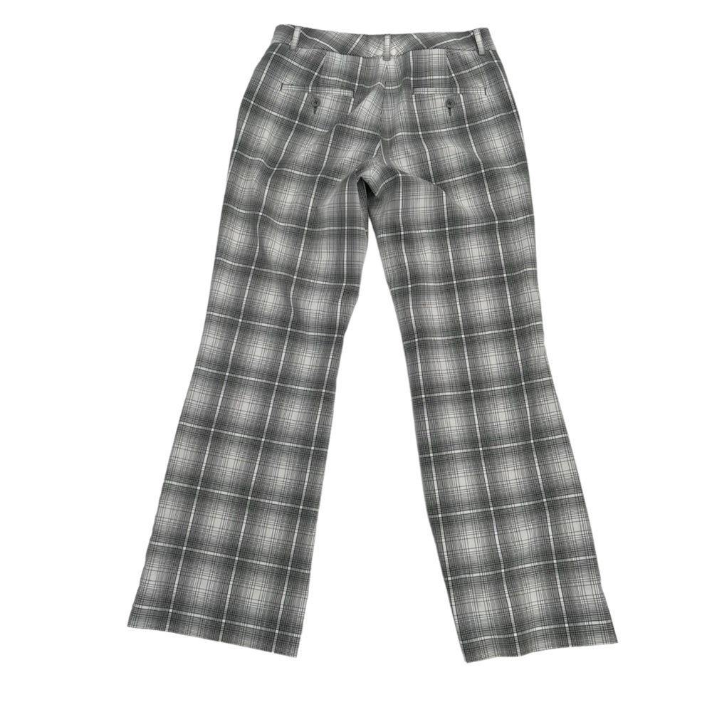 Express Design Studio White Black Plaid Boot Cut Pants Size 30 Women’s